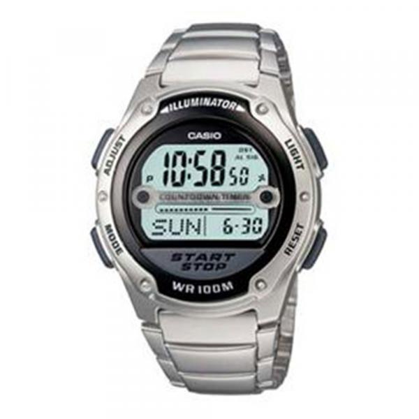 Relógio Masculino Digital Casio W-756D-1AVDF - Inox/Preto - Casio