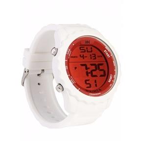 Relógio Masculino Digital Esportivo 18k Watches Emborrachado - Branco e Vermelho