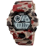 Relógio Masculino Digital Militar Skmei 1019 - Camuflado Vermelho