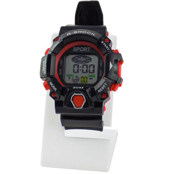 Relógio Masculino Digital Modelo R Shock Alarme Sport Led - Orizom