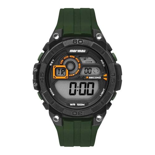 Relogio Masculino Digital Mormaii Pulseira Verde Escuro