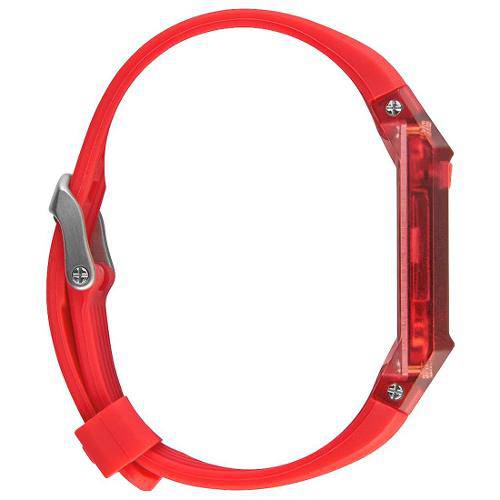 Relógio Masculino Digital Nixon, Pulseira de Silicone Vermelho, Cronógrafo, Temporizador - A408-191