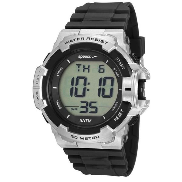 Relógio Masculino Digital Preto e Prata Original Speedo +NF