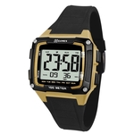 Relogio Masculino Digital Quadrado Dourado com Preto X-games