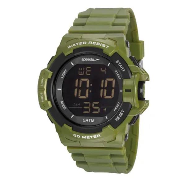 Relógio Masculino Digital Verde Speedo Prova D'Água Original