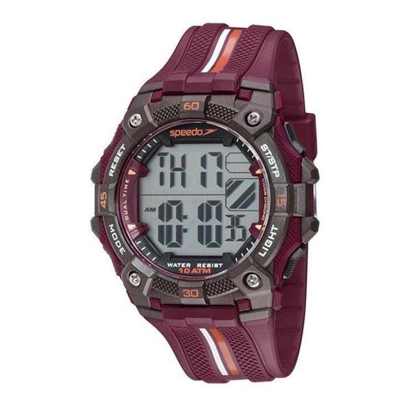 Relógio Masculino Digital Vermelho e Cinza Speedo Original