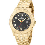 Relogio Masculino Dourado Champion Fundo Preto Data CA31417U