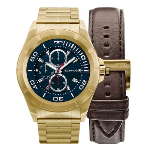 Relogio Masculino Dourado Connect Technos Srab