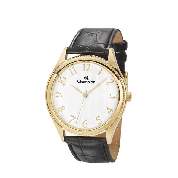 Relogio Masculino Dourado Couro Champion CH22788B