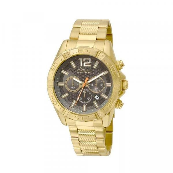 Relógio Masculino Dourado Cronógrafo Condor Covd33ar/4c