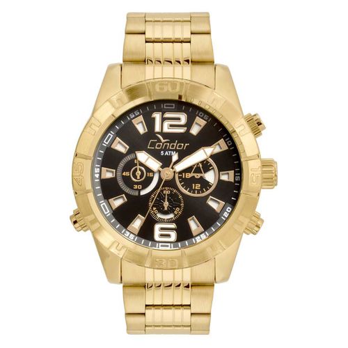 Relogio Masculino Dourado Cronografo Covd54aw4p