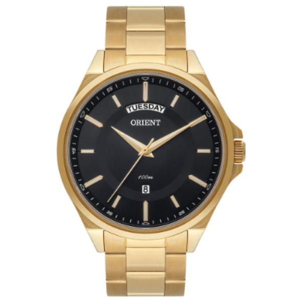 Relogio Masculino Dourado Data E Semana Orient Original+NF