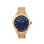 Relogio Masculino Dourado Mondaine fundo Azul 83437GPMVDE3