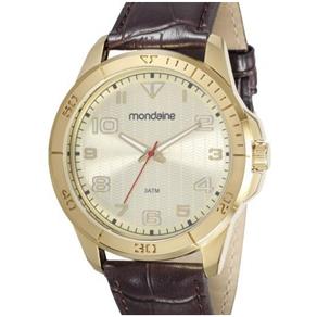 Relogio Masculino Dourado Mondaine Fundo Champanhe 83449GPMV