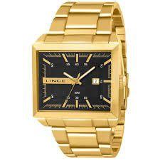 Relógio Masculino Dourado MQG4267S - Lince