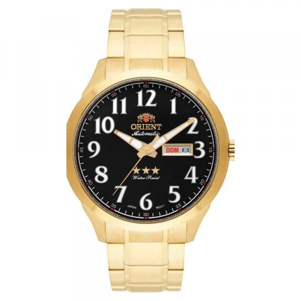 Relogio Masculino Dourado Orient Automatico Todos os Números