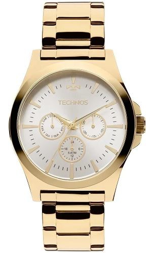 Relogio Masculino Dourado Technos Multifunção a Prova Dagua 6p29aji/4k