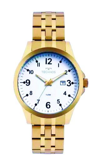 Relógio Masculino Dourado Technos Original 2115mqd/4b