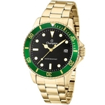 Relógio Masculino Dourado Verde Magnum CA31266M