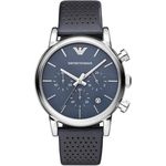 Relógio Masculino Empório Armani Ar1736 Preto Azul Analógico 46mm Oferta