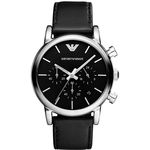 Relógio Masculino Emporio Armani Ar1828 Preto Couro 40mm