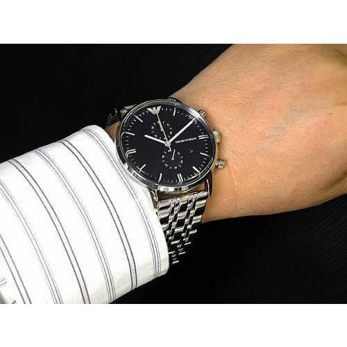 Relógio Masculino Emporio Armani Classic Ar0389 Black 43mm