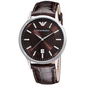 Relógio Masculino Emporio Armani Modelo AR2413 Pulseira em Couro / a Prova D' Água