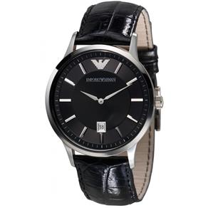 Relógio Masculino Emporio Armani Modelo AR2411 Pulseira em Couro / a Prova D` Água