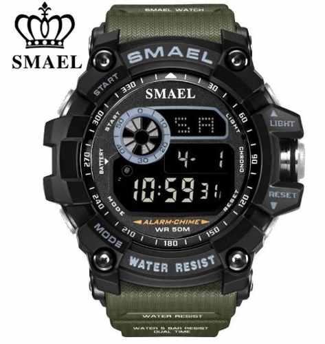 Relógio Masculino Esportivo Militar Shock Smael 8010 ArmyGreen