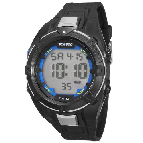 Relogio Masculino Esportivo Preto com Azul Speedo 81131G0EVN