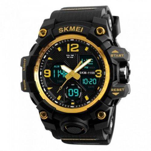 Relogio Masculino Esportivo Skmei 1155 Dourado