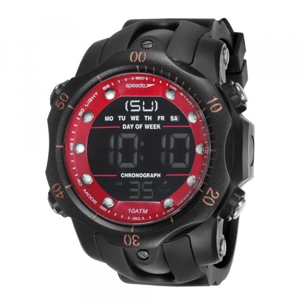 Relógio Masculino Esportivo Speedo, Visor Negativo, Acabamento Vermelho 11005G0EVNP1 Digital