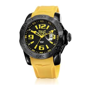 Relógio Masculino Everlast E563 53mm Silicone Amarelo