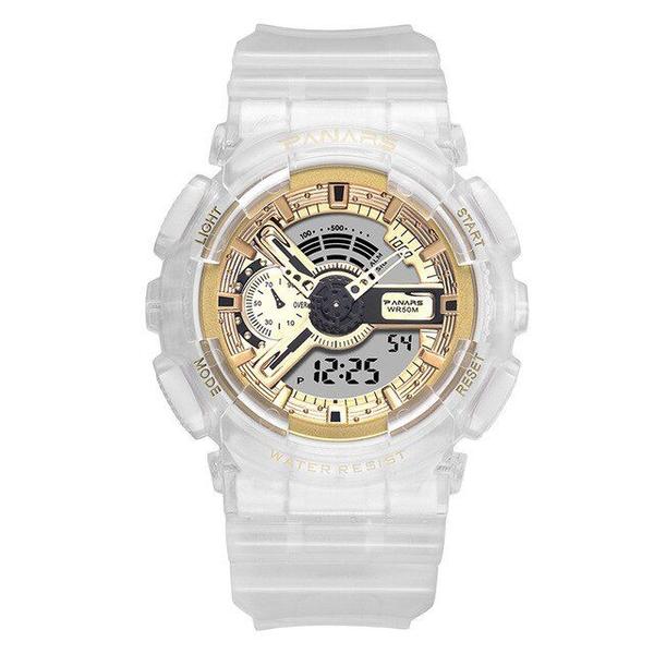 Relógio Masculino Feminino Panars 8125 S-Shock Dourado