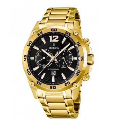 Relógio Masculino Festina Chronograph Analógico F16806/3 Dourado