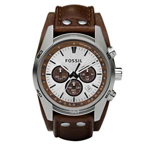 Relogio Masculino Fossil Analogico - Fch2565/z - Marrom/prata