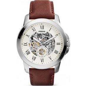 Relógio Masculino Fossil Automatico - Me3052/oxn - Marrom/prata