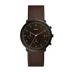 Relógio Masculino Fossil Chase Fs5485/0pn 42mm Couro Marrom