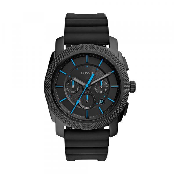 Relógio Masculino Fossil Fs5323/8pn 45mm Silicone Preto