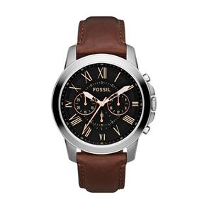 Relógio Masculino Fossil Grant Chronograph FFS4813/Z Couro