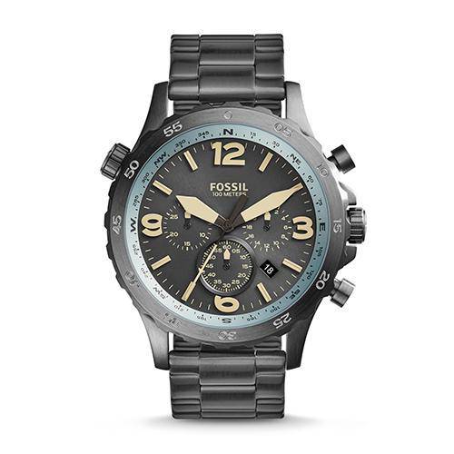 Relógio Masculino Fossil Nate Chronograoh Jr1517/1cn Cinza