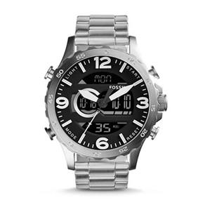 Relógio Masculino Fossil Nate JR1514/1PN 50mm Prata