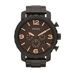 Relógio Masculino Fossil Nate JR1356/4MN 50mm Aço Preto