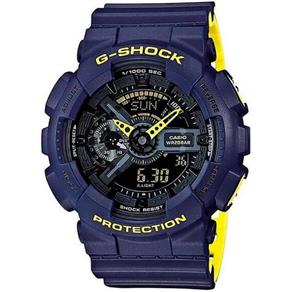 Relógio Masculino G-shock Ga-110ln-2adr Azul Amarelo Casio