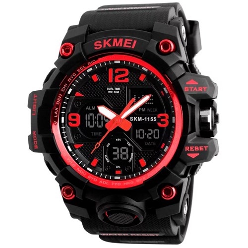 Relógio Masculino G-Shock Militar Skmei 1155B Vermelho