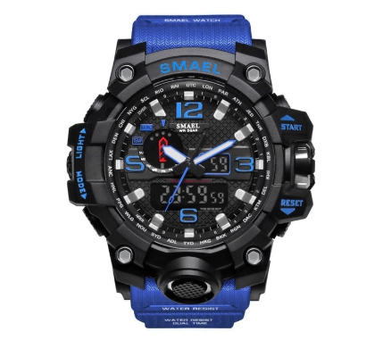 Relógio Masculino G-shock Militar Smael à Prova Dágua 1545 Azul