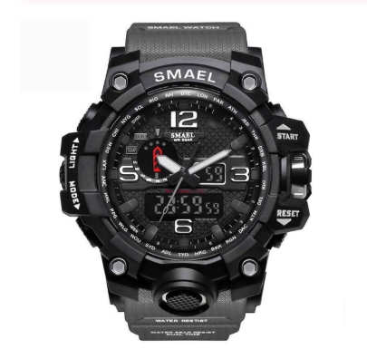 Relógio Masculino G-shock Militar Smael à Prova Dágua 1545 Cinza