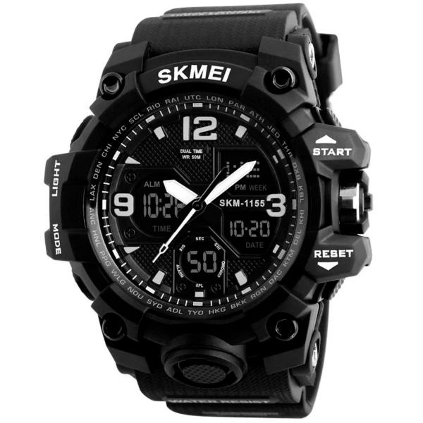 Relógio Masculino G-Shock Skmei 1155B Militar Prova D'água - Preto