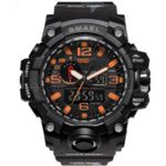 Relógio Masculino G-shock Smael 1545 Militar - Preto e Laranja