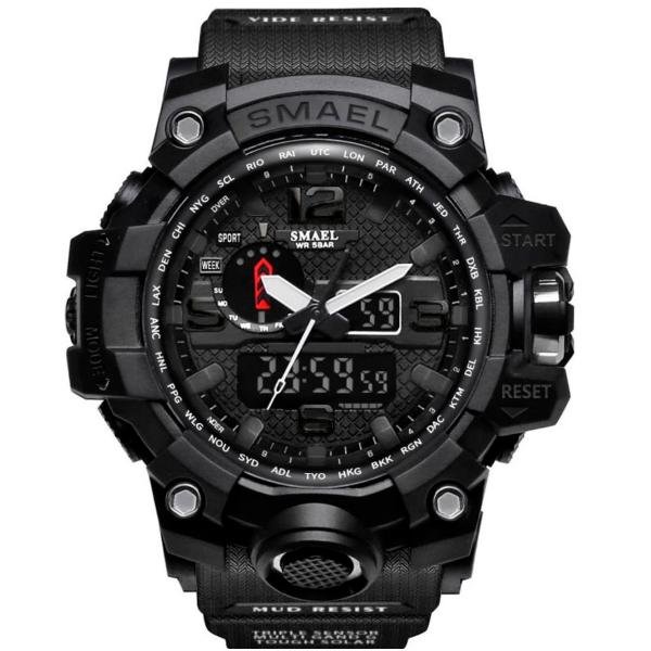 Relógio Masculino G-Shock Smael Militar Exercito Prova Dagua - All Black